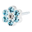 Blomdahl foralobo mp daisy 5mm aquamarine/crystal