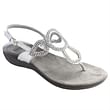 Glossy synthetic+beads womens silver 36